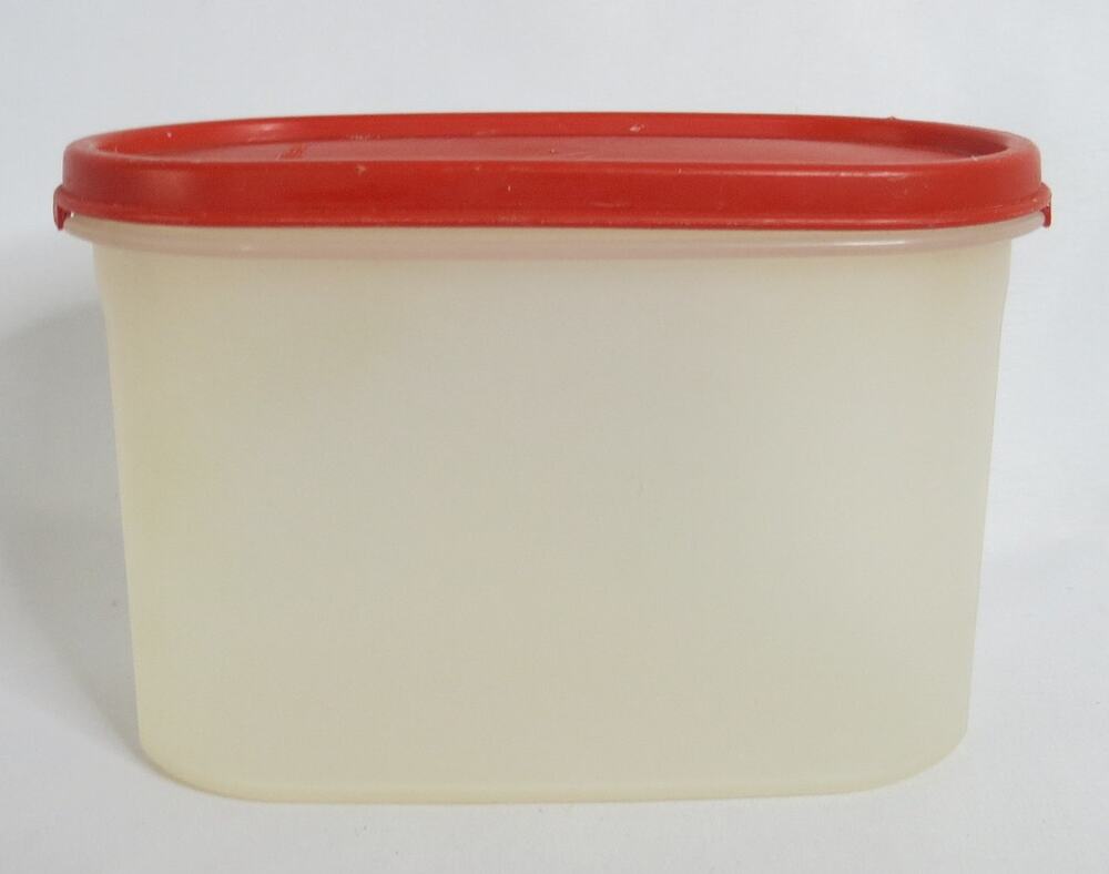 VINTAGE TUPPERWARE Modular Mate 4.75 Cup Container Red Lid 1612-23 Food Storage